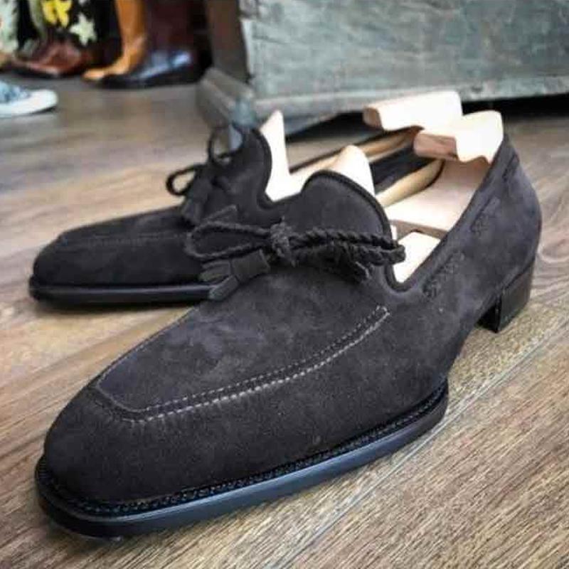 Handmade Men Suede Shoes