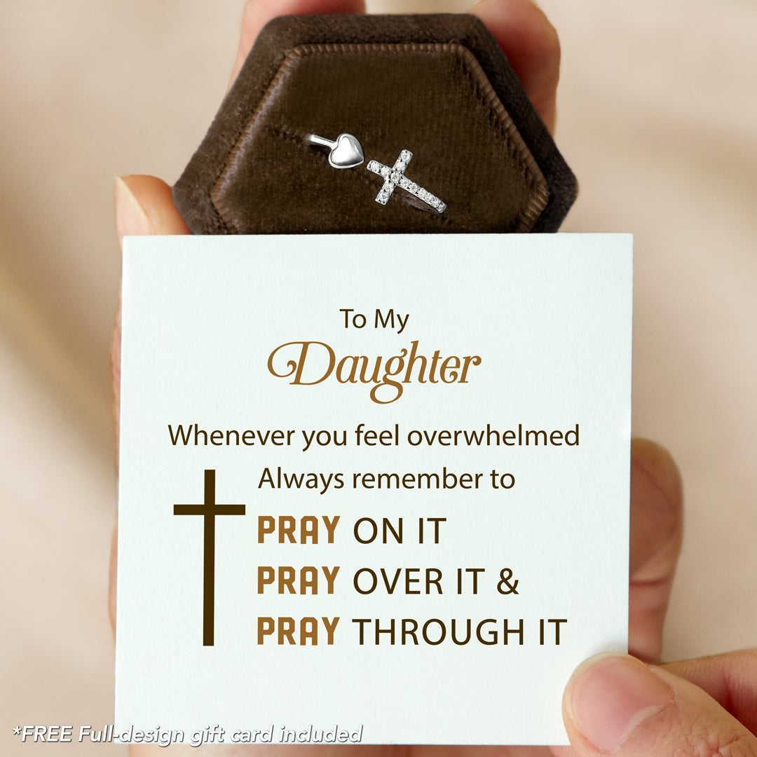 To My Daughter Pray On It Ring S925