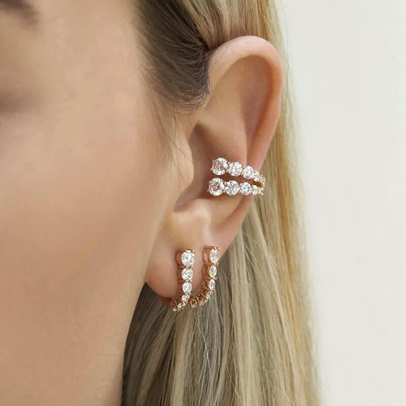 Painless Zircon Ear Bone Clip