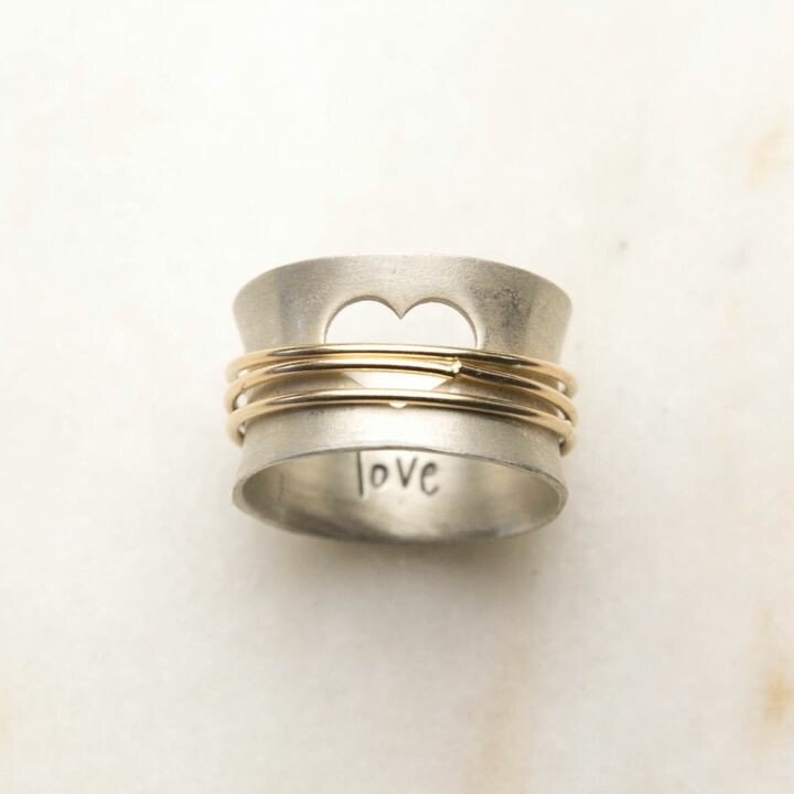 Retro Love Spinner Ring