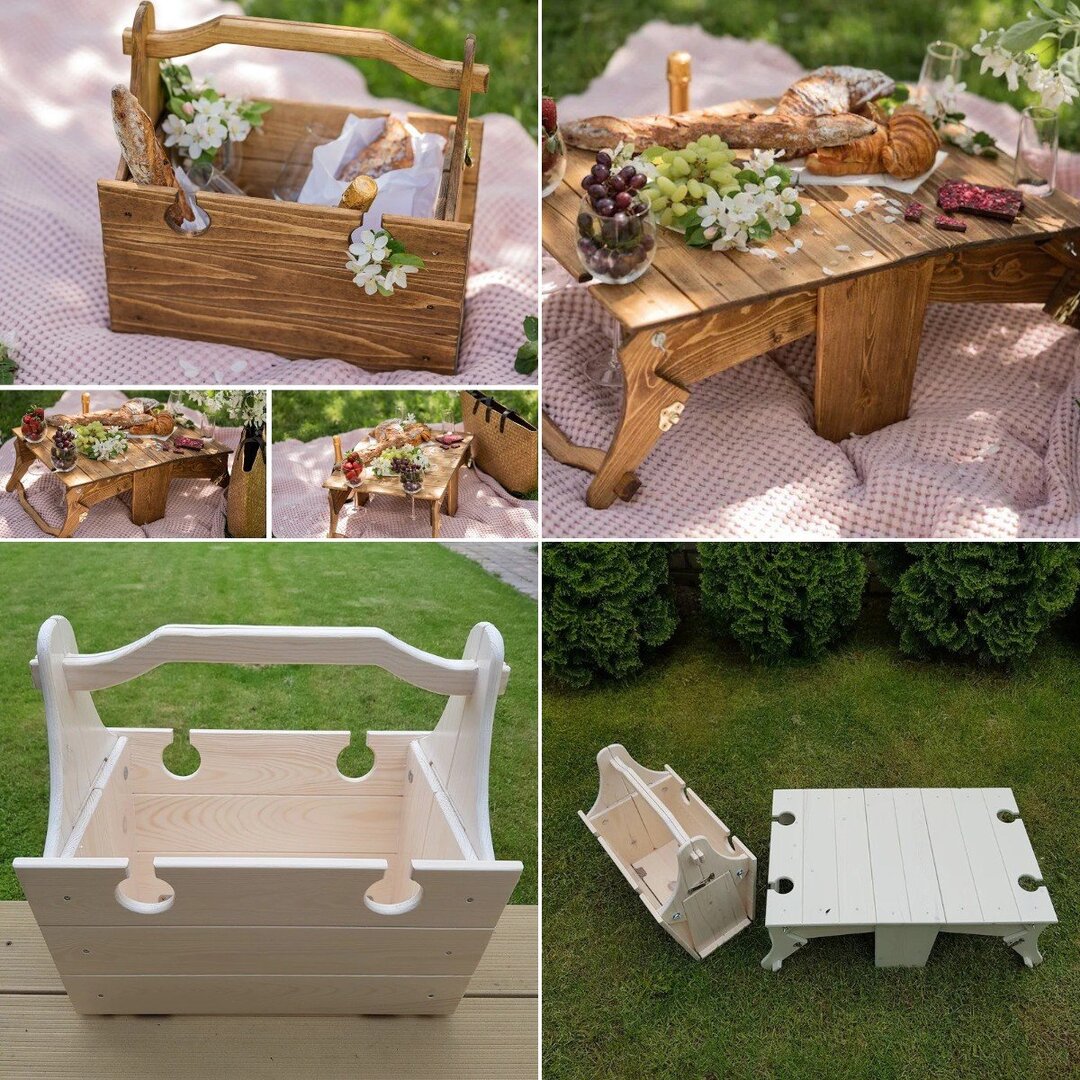 🔥Best gift🔥Folding Picnic Basket Table