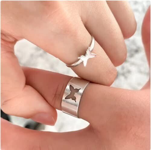 Adjustable Couple Puzzle Rings.