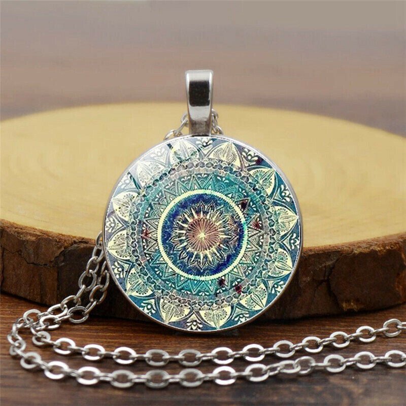 Time Gem Cabochon Pendant Jewelry Set