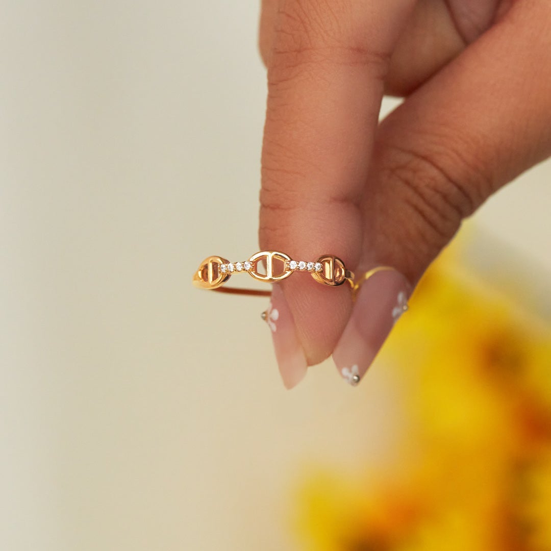 Mother & Daughter Chain Link Ring S925