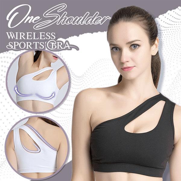 One Shoulder Wireless Sports Bra