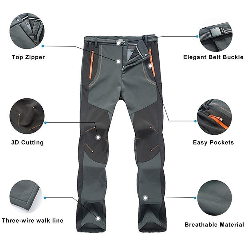 2022 Men's Outdoor Quick-Dry Lightweight Waterproof Hiking Mountain Pants（Gift belt）