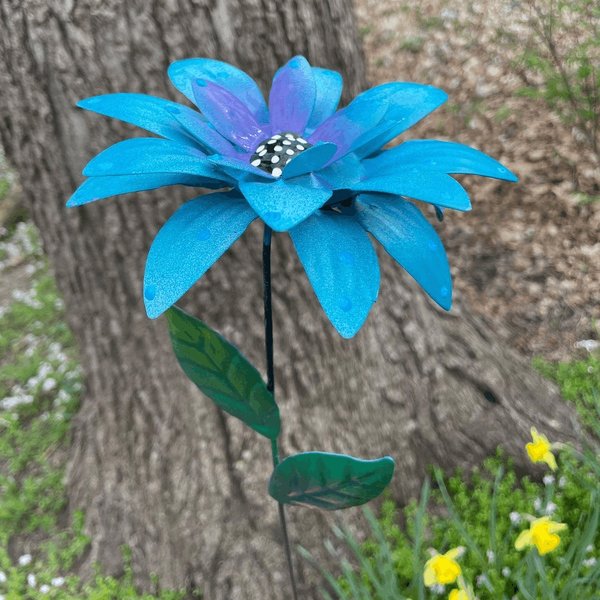 Metal Flowers Garden Stakes