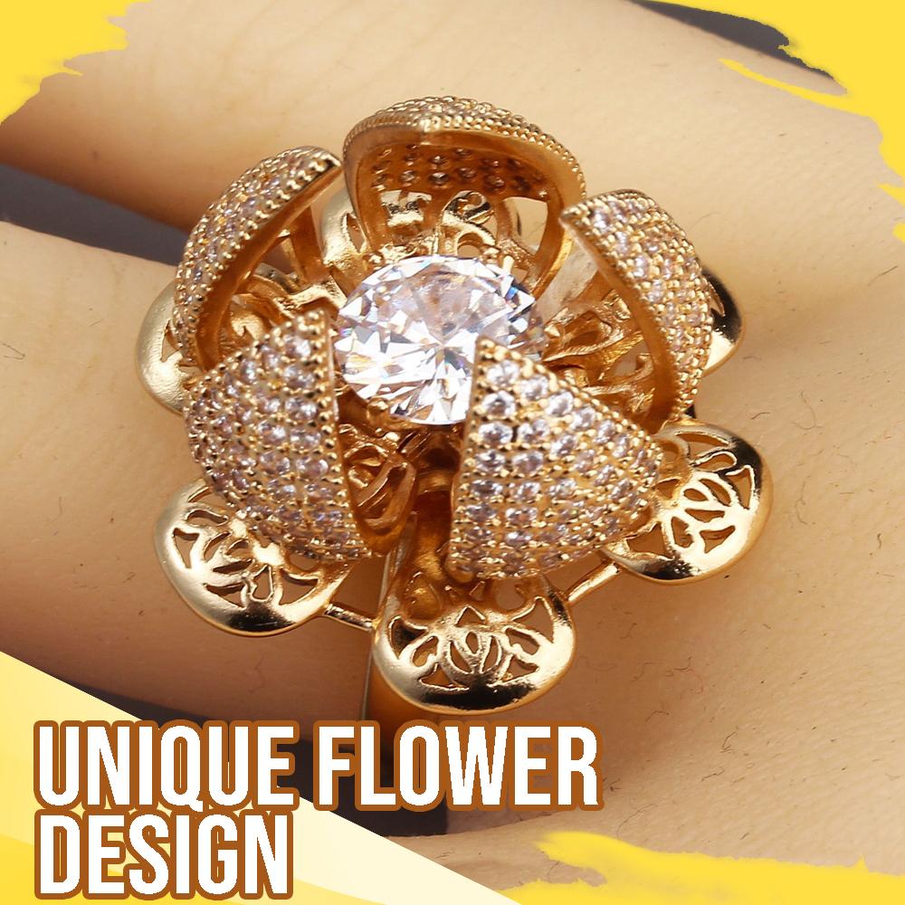 Flower Bloom Ring Jewelry DazzlingBreeze 