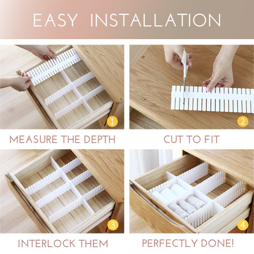 Free Combination Adjustable Drawer Organizer (Set of 4)