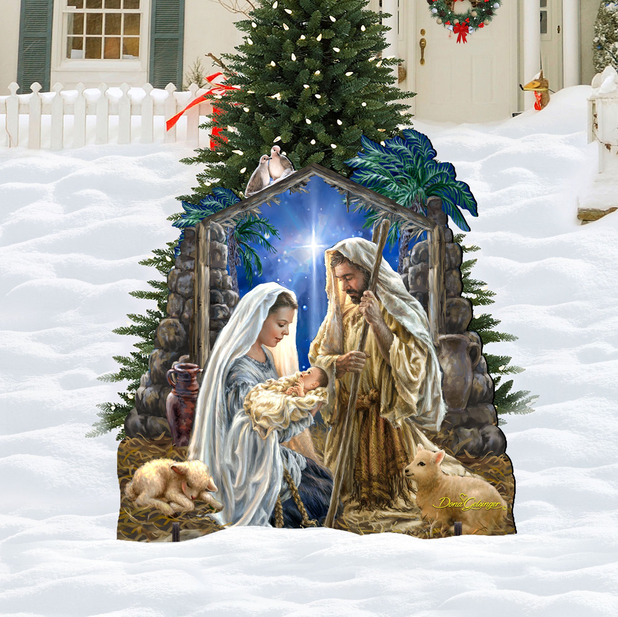 Outdoor Nativity Scene - Glory to God Outdoor Decor