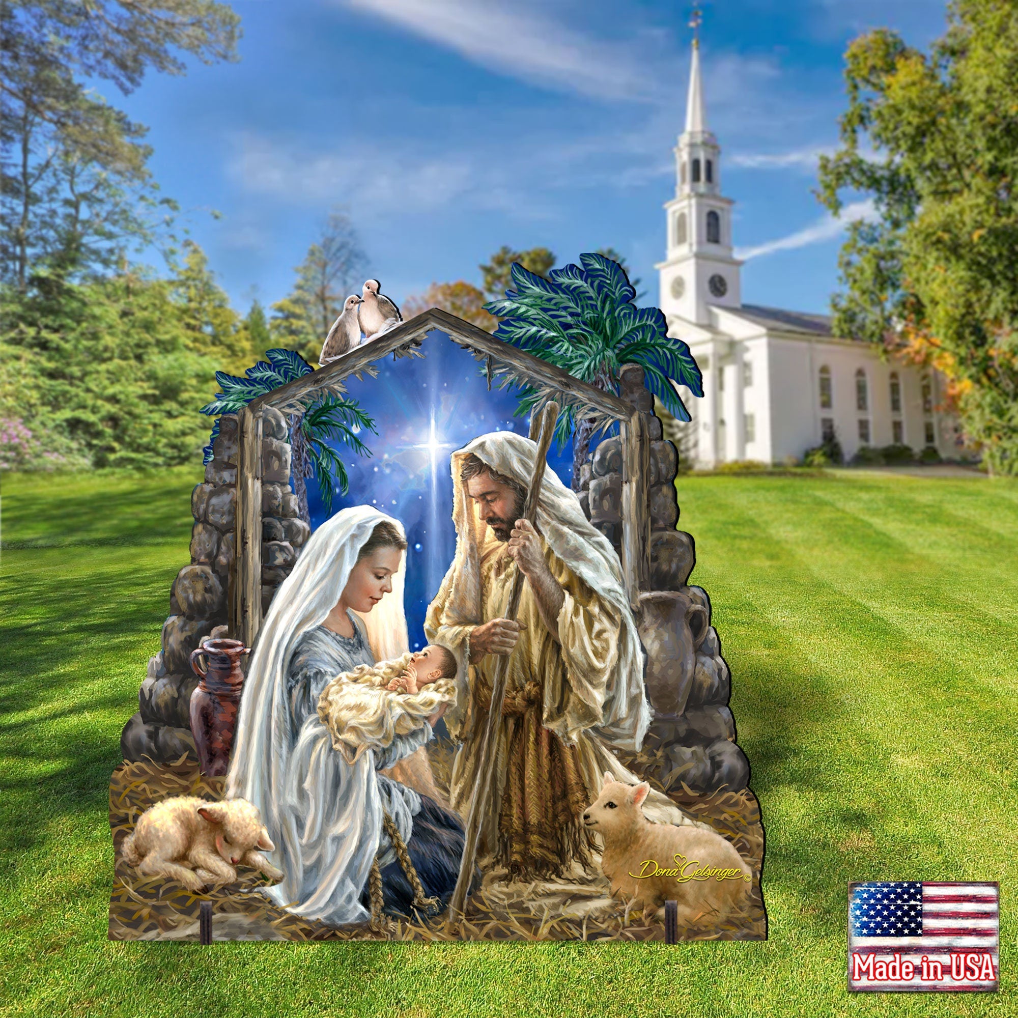 Outdoor Nativity Scene - Glory to God Outdoor Decor