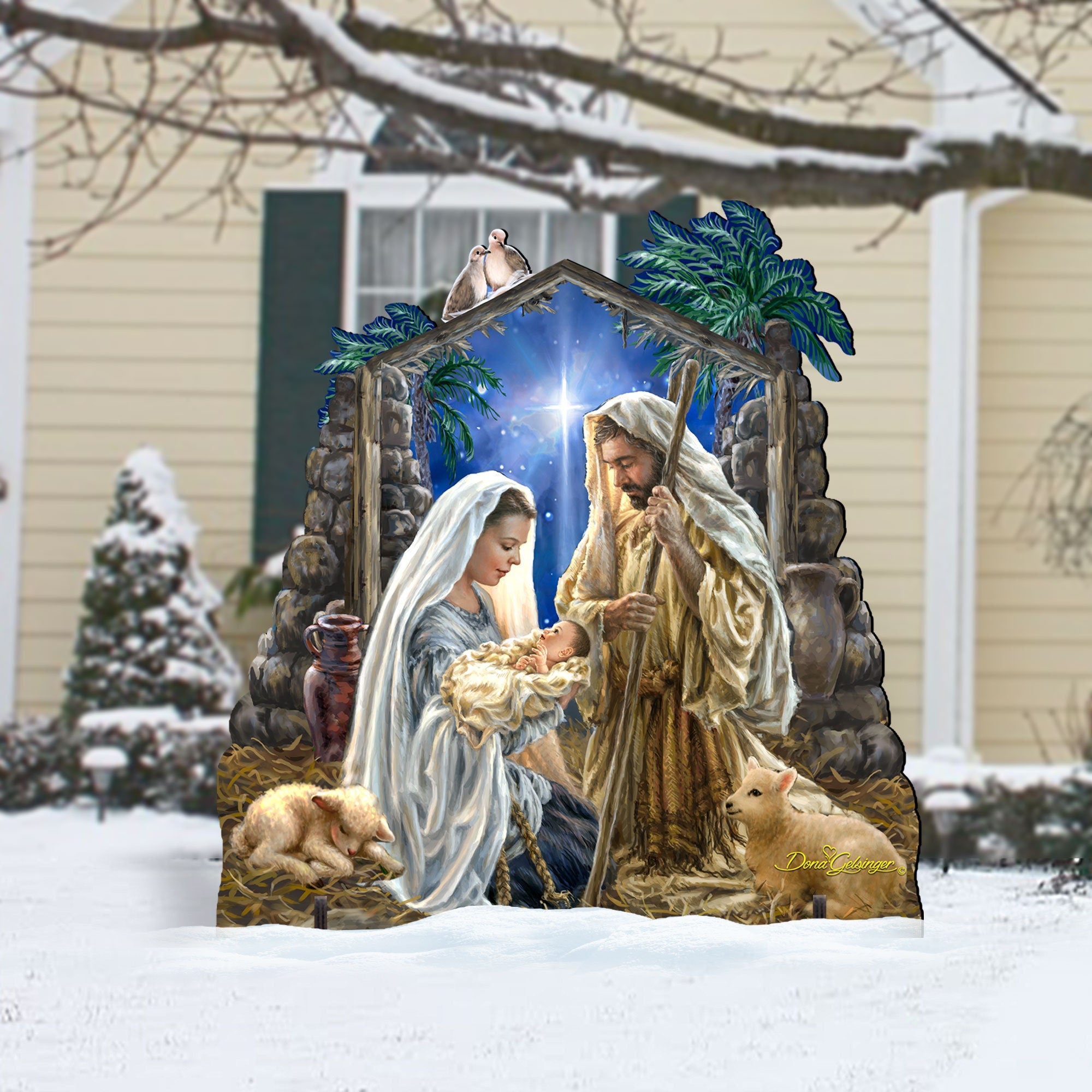 Outdoor Nativity Scene - Glory to God Outdoor Decor