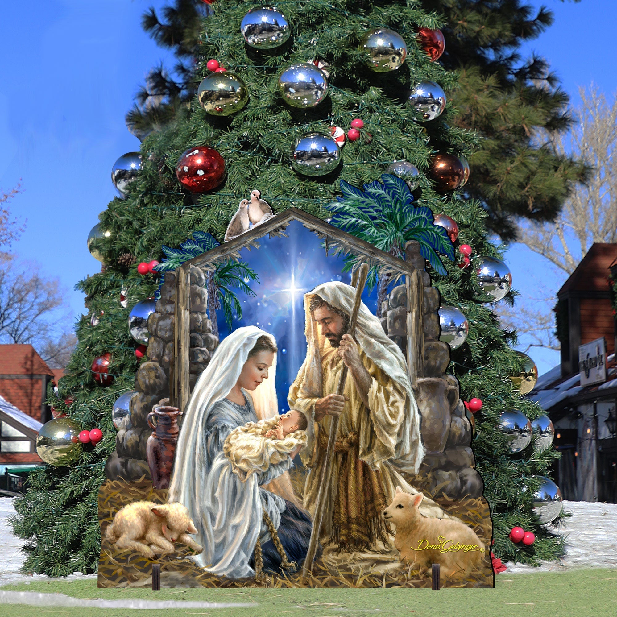 Outdoor Nativity Scene - Glory to God Outdoor Decor