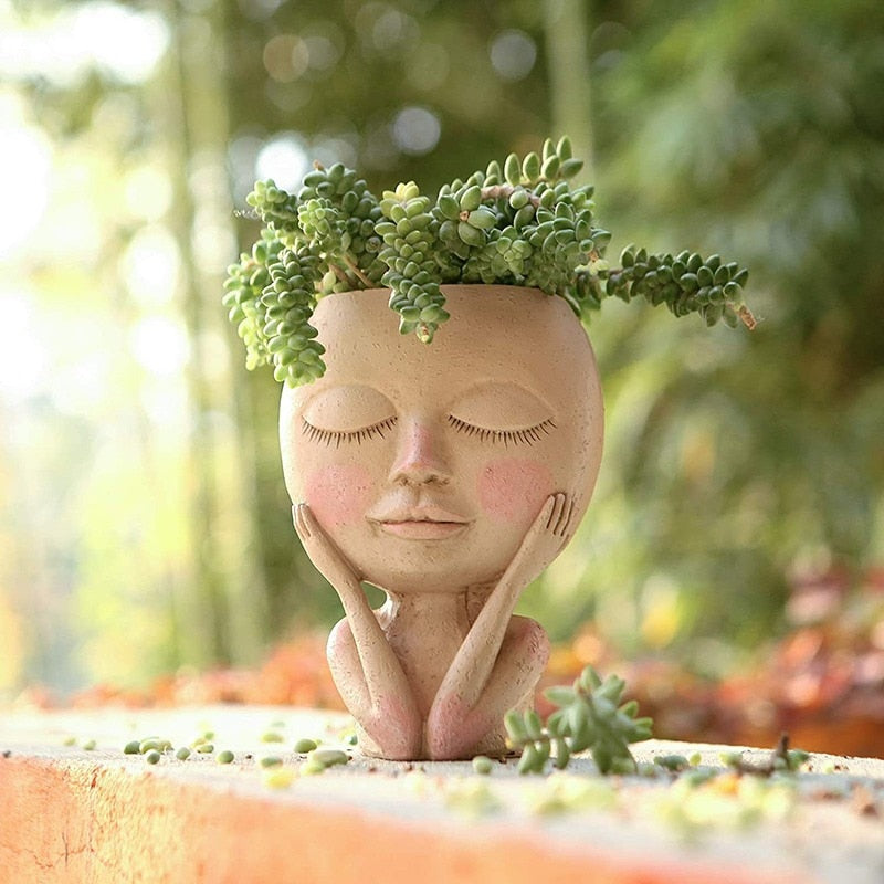 Cute Face Handmade Flower Planter