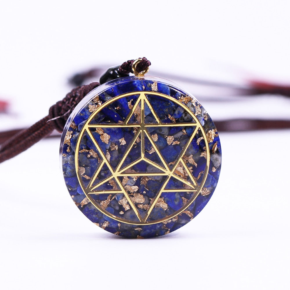 Azure Guardian Lapis Lazuli Orgone Necklace