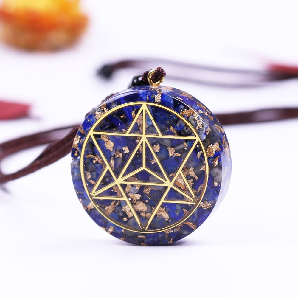 Azure Guardian Lapis Lazuli Orgone Necklace