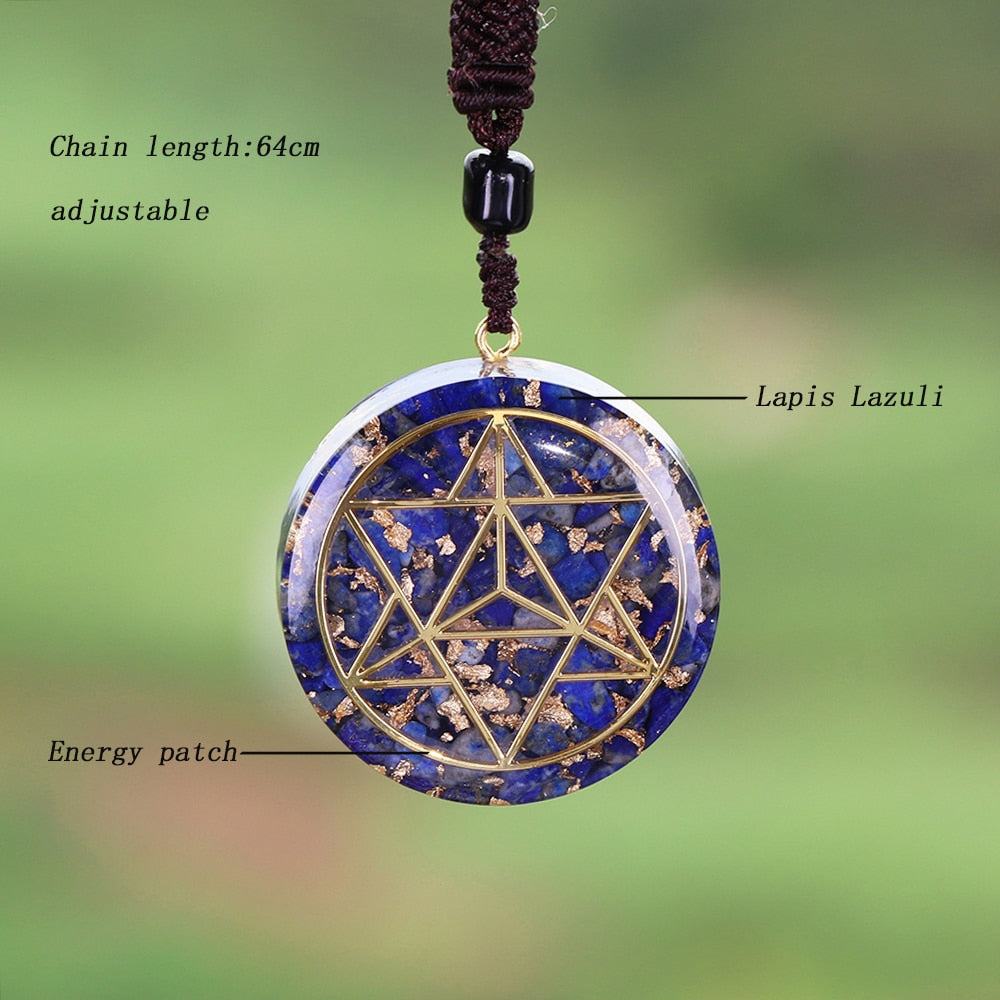 Azure Guardian Lapis Lazuli Orgone Necklace