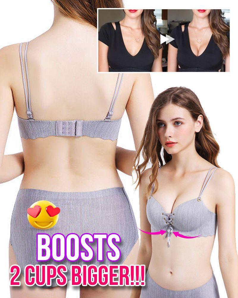 Seamless Drawstring Push Up Bra LuminousUnicorn 