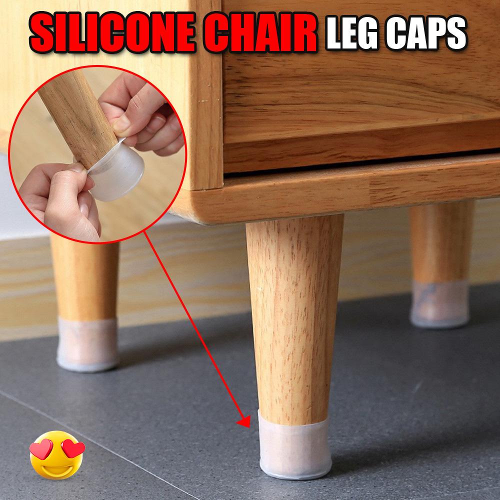 Silicone Chair Leg Caps Home DazzlingBreeze White 8 Pcs 