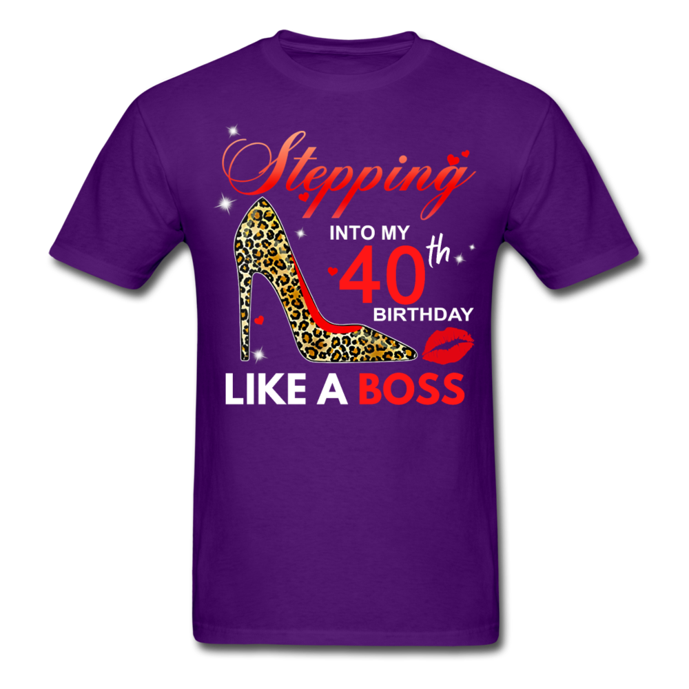 STEPPING BOSS 40 UNISEX SHIRT - purple