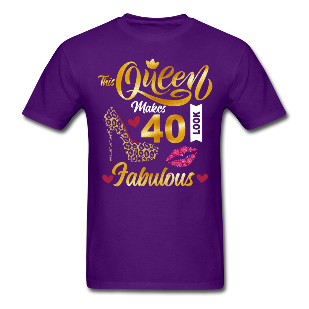 QUEEN MAKES 40 FAB UNISEX SHIRT - purple