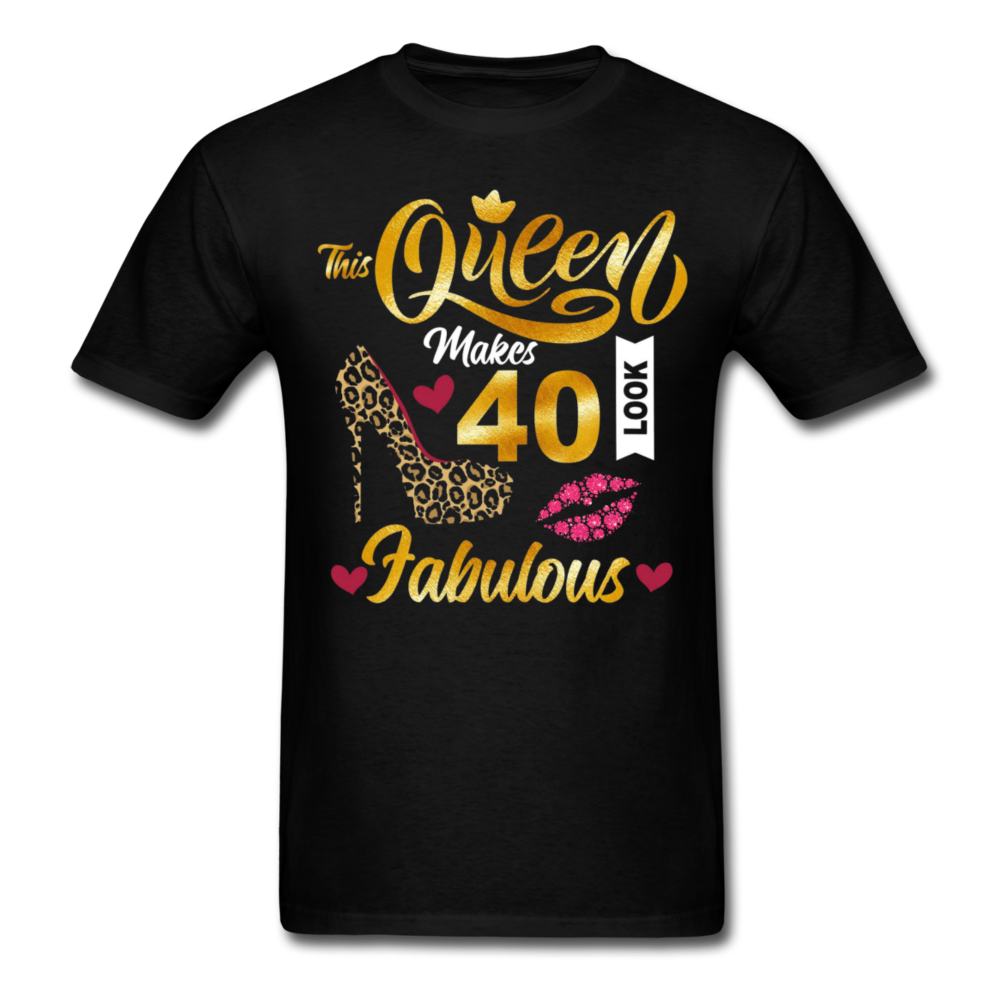 QUEEN MAKES 40 FAB UNISEX SHIRT - black