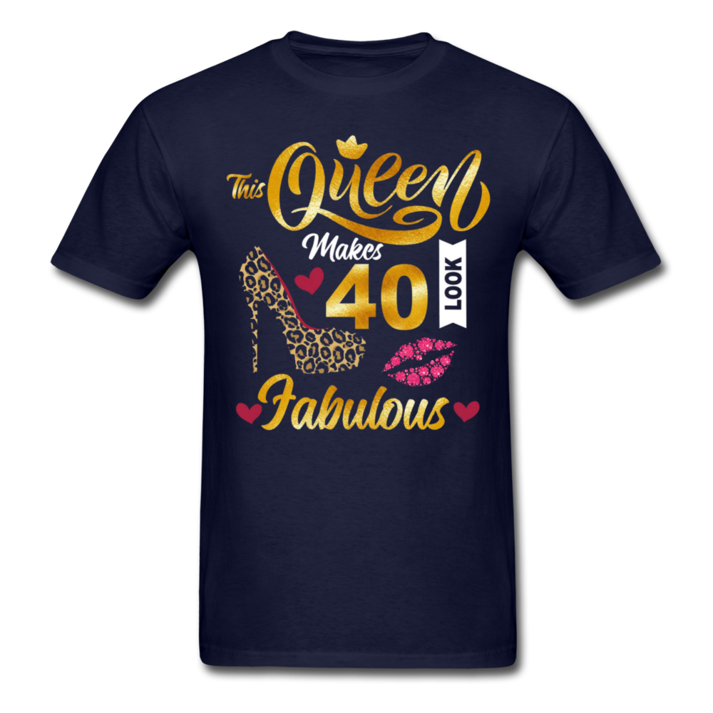 QUEEN MAKES 40 FAB UNISEX SHIRT - navy