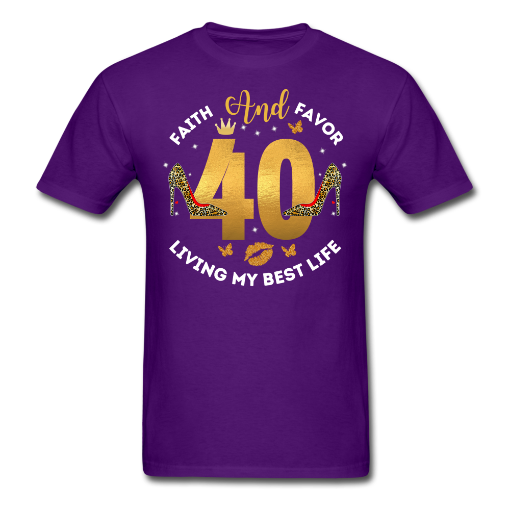 40 FAITH FAVOR UNISEX SHIRT - purple