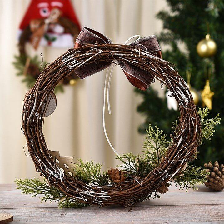 Creative Christmas Rattan Wreath Door/Wall Decor